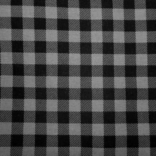 Black and white checkered fabric pattern