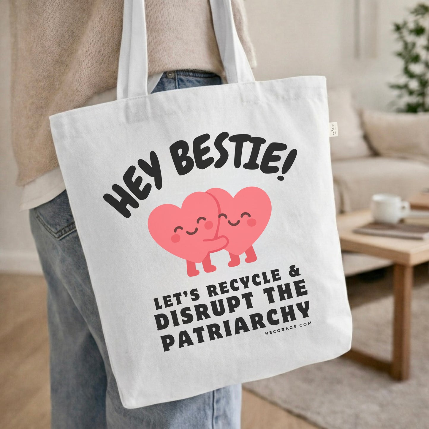 Eco Statement Canvas Tote – Hey Bestie!