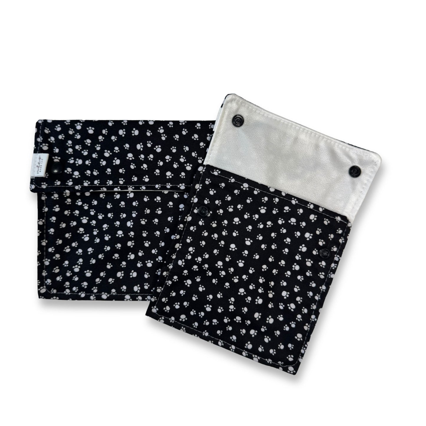 Reusable Washable Food Bag Sets Snack & Sandwich Bags - Paw Prints