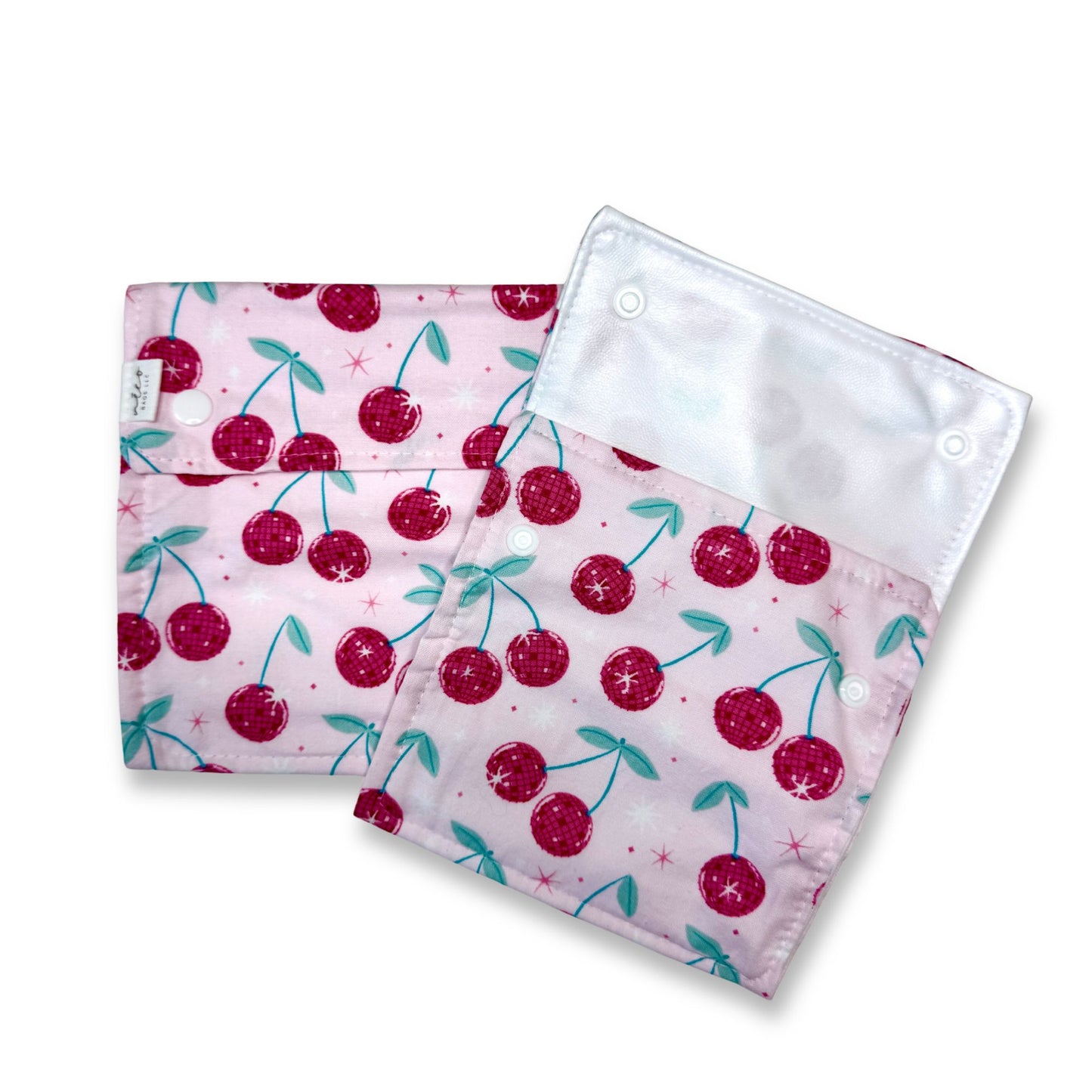 Reusable Washable Food Bag Sets Snack & Sandwich Bags - Disco Cherries