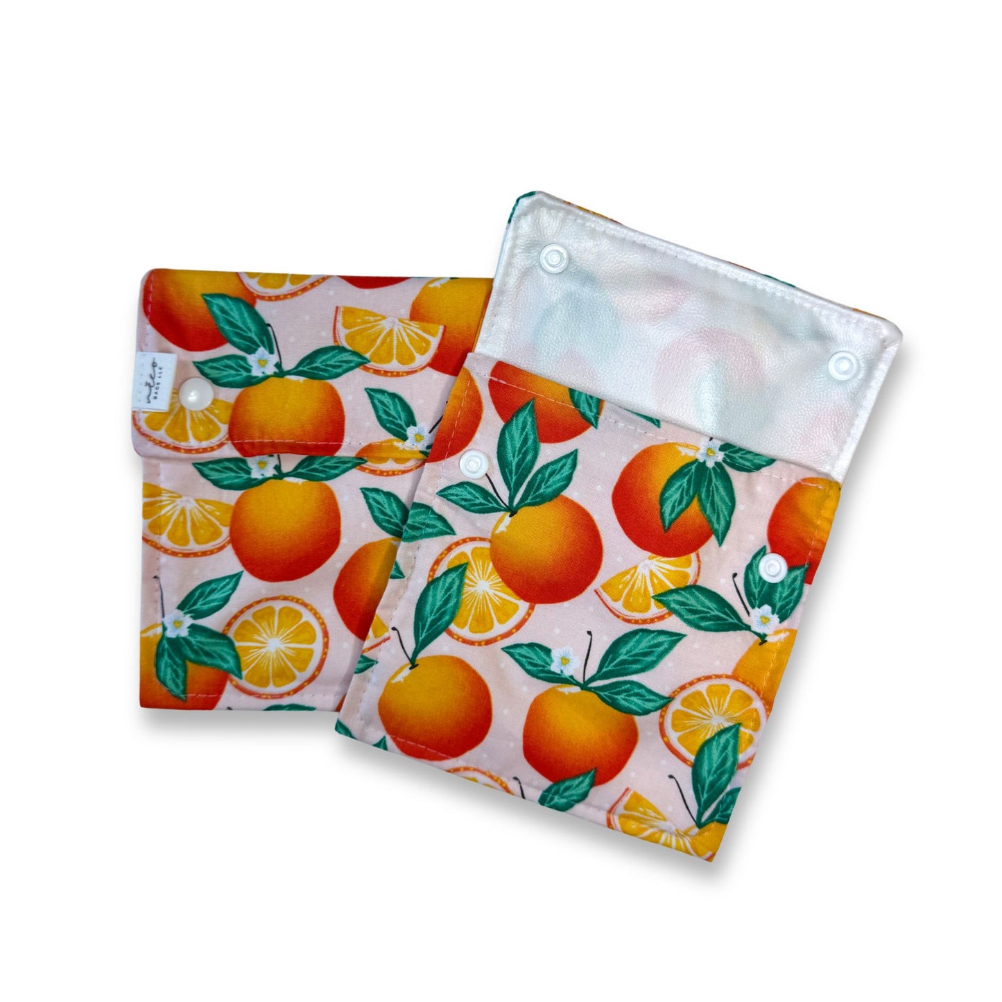 Reusable Washable Food Bag Sets Snack & Sandwich Bags - Orange Dream