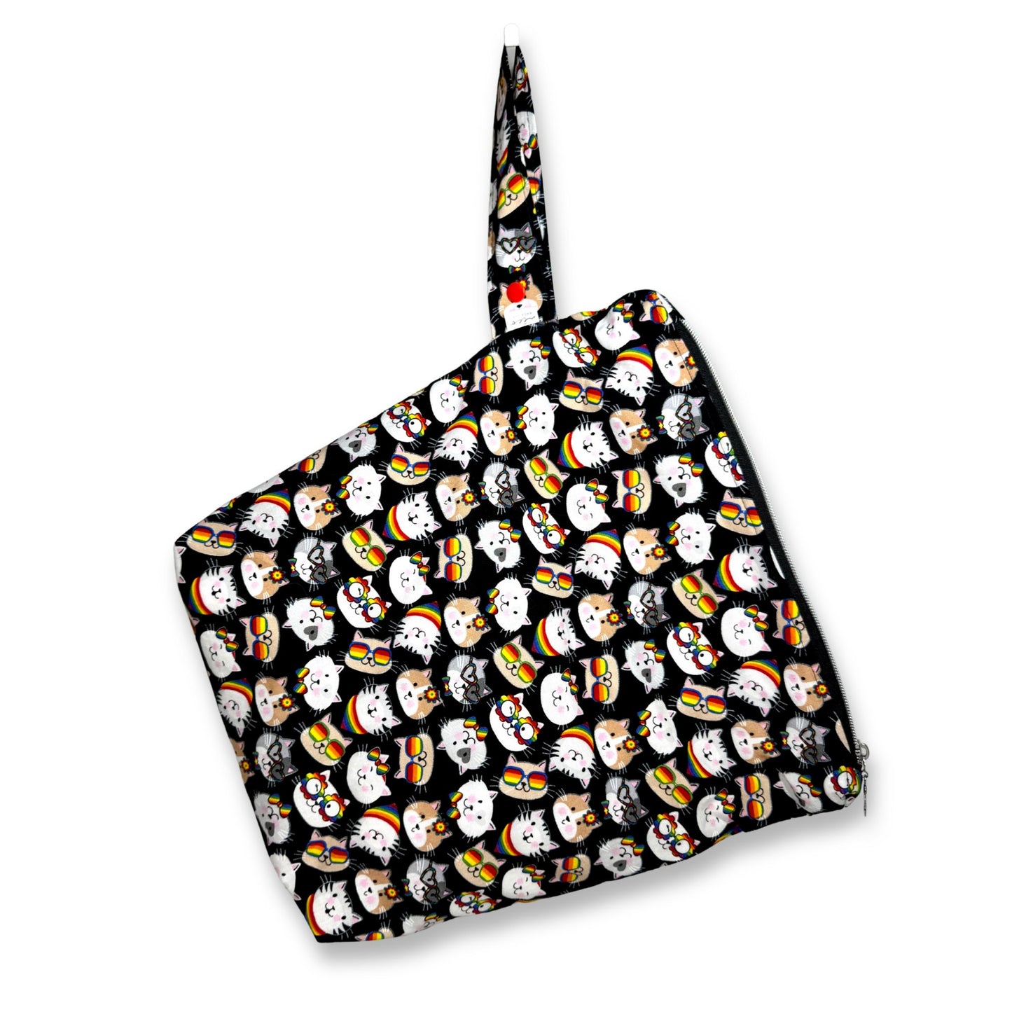 Large Wet Bag — Rainbow Pride Kitties