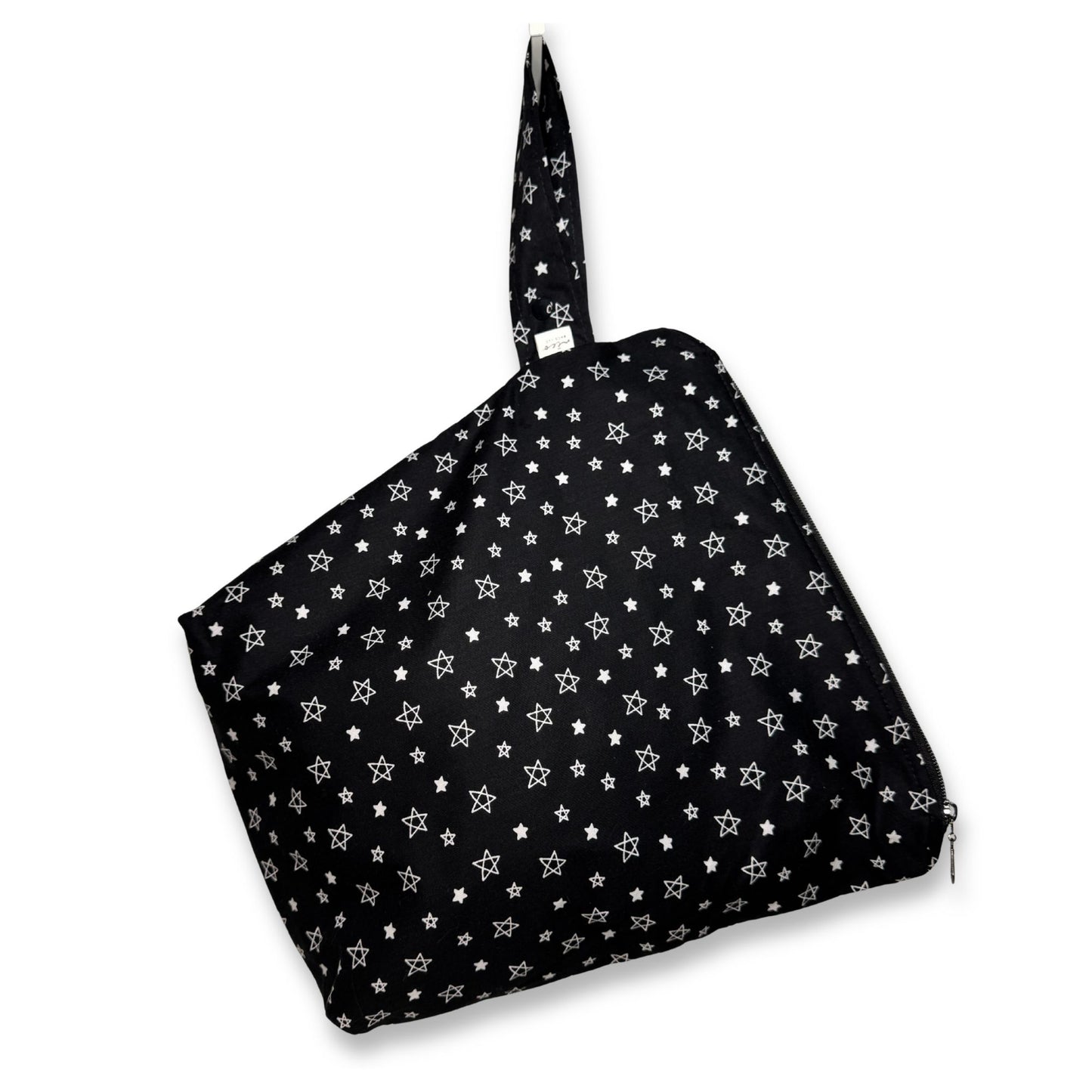 Large Wet Bag — Black with Stars