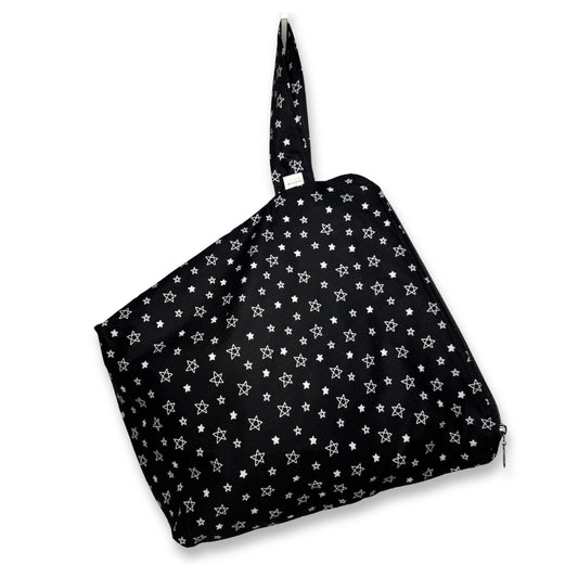Large Wet Bag — Black with Stars
