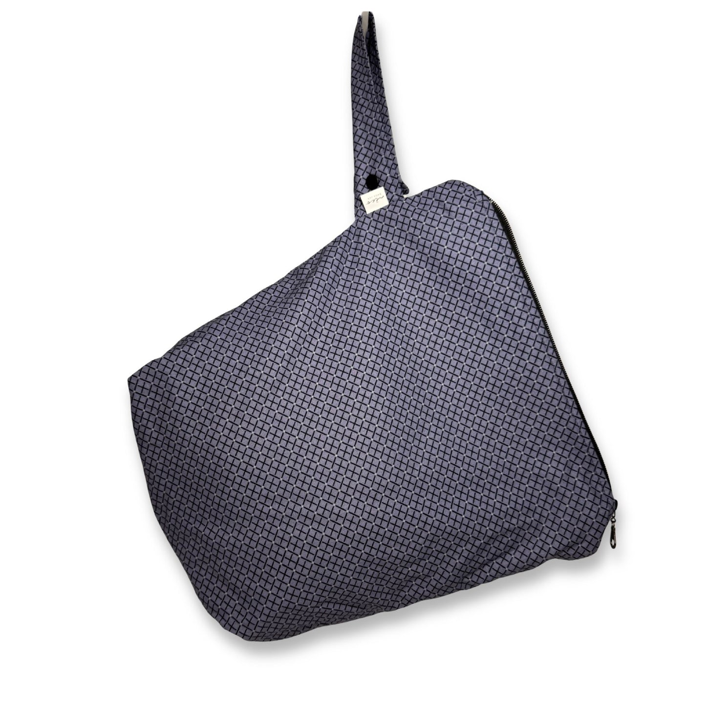 Large Wet Bag — Blue-grey Lattice