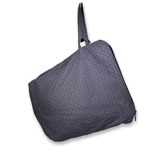 Large Wet Bag — Blue-grey Lattice