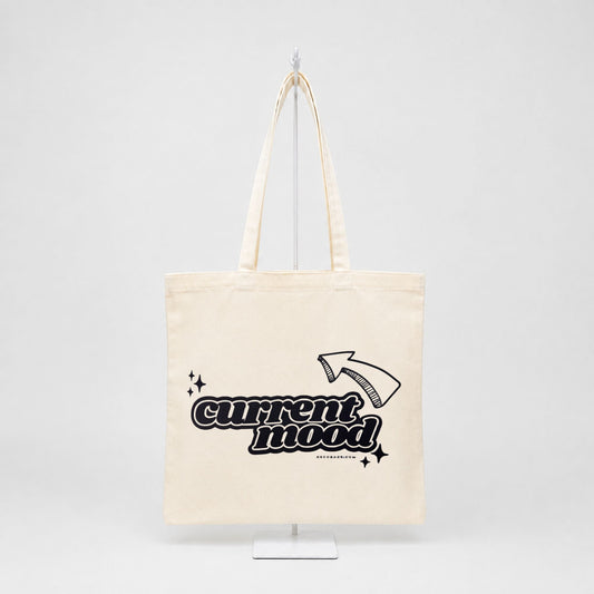 Current Mood customizable canvas tote bag designed for enamel pins
