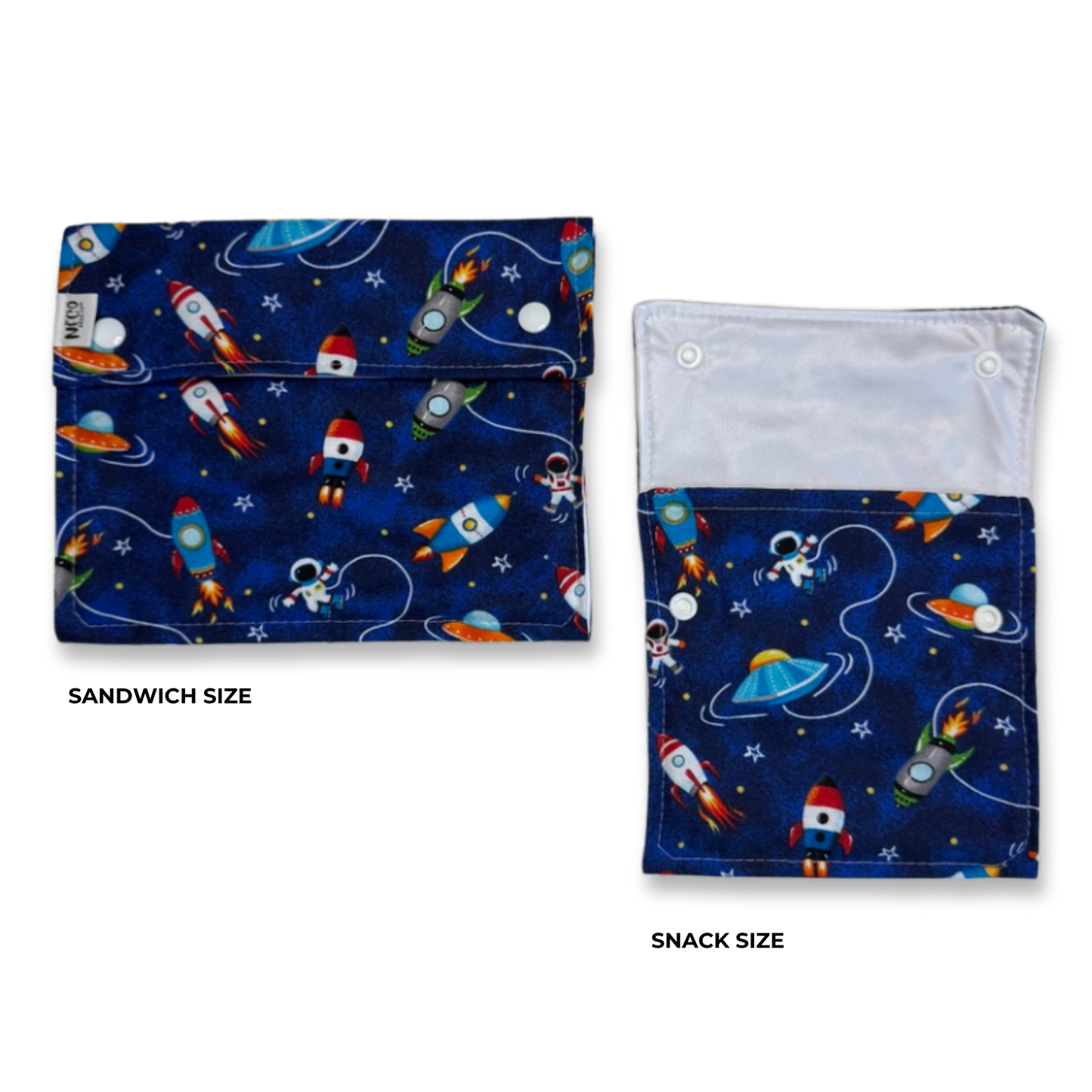 Reusable Washable Food Bag Sets Snack & Sandwich Bags - Outerspace