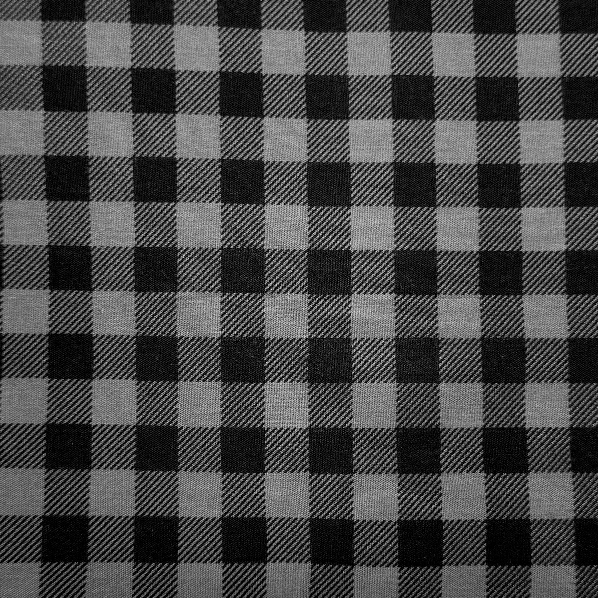 Black and white checkered fabric pattern