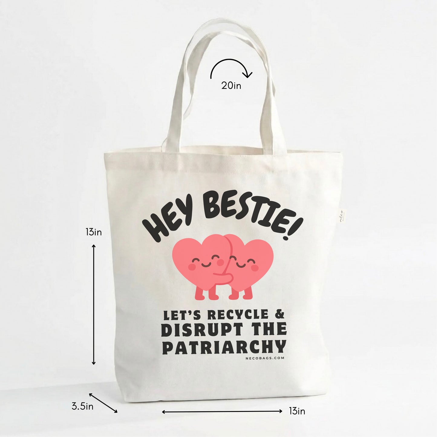 Eco Statement Canvas Tote – Hey Bestie!