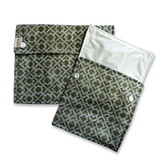 Food Bag Sets Snack and Sandwich Bags - Sage Lattice