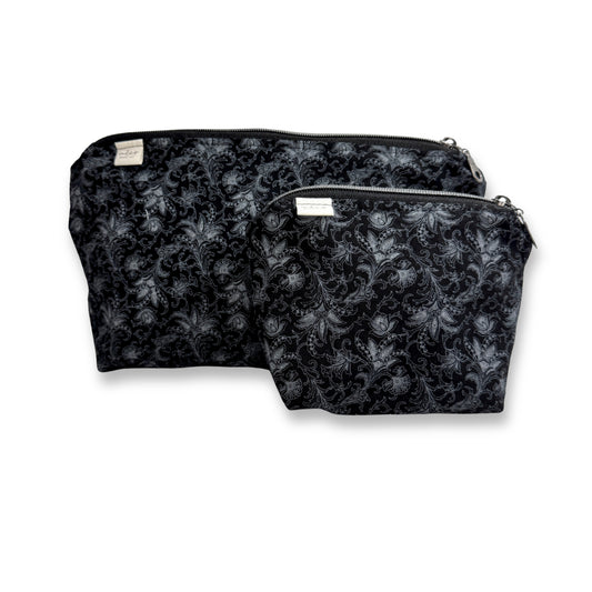 Travel Cosmetic Sustainable Zip 'n Go Bags — Midnight Bloom