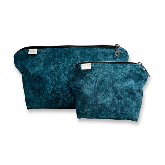 Travel Cosmetic Sustainable Zip 'n Go Bags — Tidal Teal