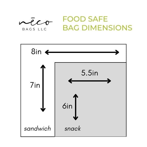 Food Bag Sets Snack and Sandwich Bags - Aqua Spritz